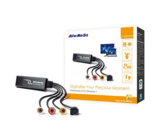 Карта видеозахвата Avermedia DVD EZMaker 7 C039 внешний USB/S-video x1 Карта видеозахвата Avermedia DVD EZMaker 7 C039 внешний USB/S-video x1