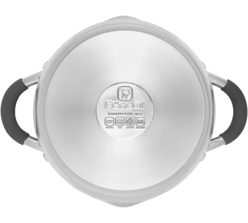Кастрюля Rondell Flamme RDS-023 2.3л. d=18см (с крышкой) стальной Кастрюля Rondell Flamme RDS-023 2.3л. d=18см (с крышкой) стальной