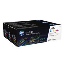 Картридж лазерный HP 305A CF370AM голубой/желтый/пурпурный x3упак. для HP CLJ M451