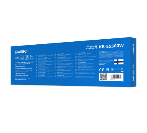 Клавиатура Wireless Sven KB-E5500W 2,4 GHz, 115кл. Клавиатура Wireless Sven KB-E5500W 2,4 GHz, 115кл.