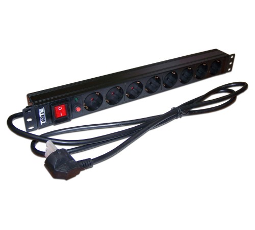 Блок распределения питания Lanmaster TWT-PDU19-16A8P-3.0 гор.размещ. 8xSchuko базовые 16A C14 3м Блок распределения питания Lanmaster TWT-PDU19-16A8P-3.0 гор.размещ. 8xSchuko базовые 16A C14 3м