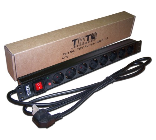 Блок распределения питания Lanmaster TWT-PDU19-16A8P-3.0 гор.размещ. 8xSchuko базовые 16A C14 3м Блок распределения питания Lanmaster TWT-PDU19-16A8P-3.0 гор.размещ. 8xSchuko базовые 16A C14 3м