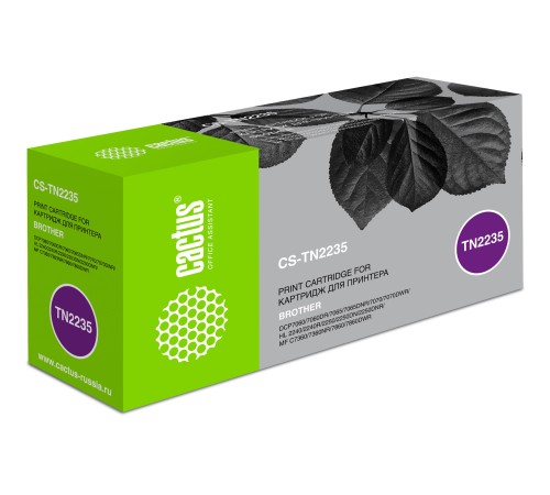 Картридж лазерный Cactus CS-TN2235 TN-2235 черный (1200стр.) для Brother DCP7060/7060DR/7065/7065DNR/7070/7070DWR/HL-2240/2240R/2250/2250DN/2250DNR/MFC-7360/7360NR/7860/7860DWR