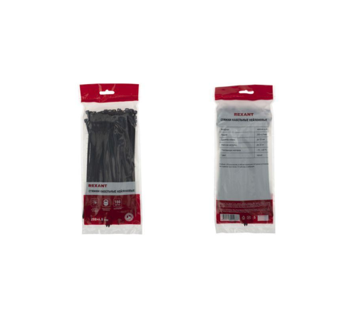Rexant (07-0201-5) Хомут nylon 5.0х200 мм 100 шт  черный