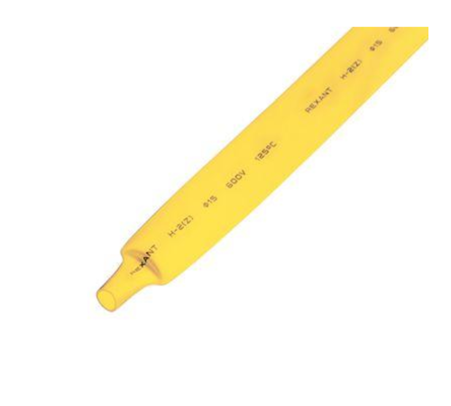 Трубка термоусадочная 15.0/7.5 1м желт. REXANT 21-5002