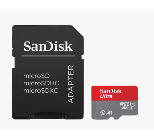 Флеш карта microSDXC 256GB SanDisk Ultra Class 10, UHS-I, R 150 МБ/с, <SDSQUAC-256G-GN6MN> без адаптера SD