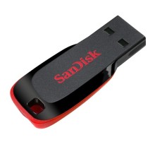 Флеш Диск Sandisk 64Gb Cruzer Blade SDCZ50-064G-B35 USB2.0 черный/красный