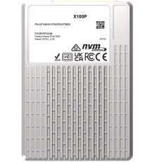 Накопитель SSD PHISON X100P 3840GB NVMe U.3 (15mm) PCIe NVMe Gen4 1x4 R7400/W6900MB/s 3D TLC 1750K/190K IOPS 1DWPD single port  SSD Enterprise Solid State Drive, 1 year, OEM