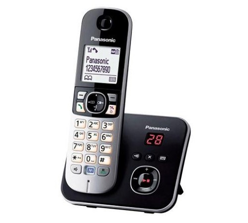 Р/Телефон Dect Panasonic KX-TG6821RUB черный автооветчик АОН