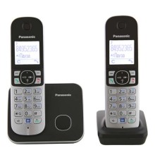 Р/Телефон Dect Panasonic KX-TG6812RU черный (труб. в компл.:2шт) АОН