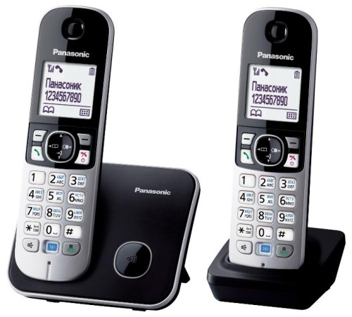 Р/Телефон Dect Panasonic KX-TG6812RU черный (труб. в компл.:2шт) АОН Р/Телефон Dect Panasonic KX-TG6812RU черный (труб. в компл.:2шт) АОН