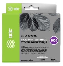Картридж струйный Cactus CS-LC1000BK черный (22.6мл) для Brother DCP 130C/330С/MFC-240C/5460CN