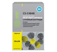 Картридж струйный Cactus CS-C4848 №80 желтый (400мл) для HP DJ 1050C/1055CM/1000