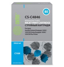 Картридж струйный Cactus CS-C4846 №80 голубой (400мл) для HP DJ 1050C/1055CM/1000