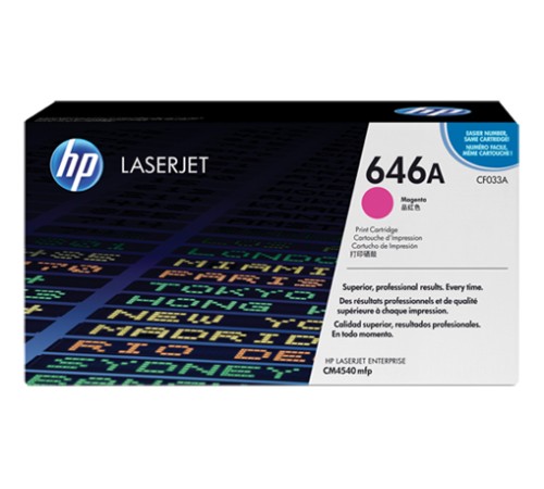 Картридж лазерный HP CF033AC пурпурный (12500стр.) для HP CM4540 (техн.упак)