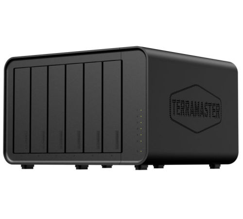 Сетевое хранилище TerraMaster F6-424 tower NAS QC 3,4Ghz/8Gb(32)/TRAID,JBOD,RAID0,1,10,5,6/up to 6 HDD SATA(3,5' or 2,5')/2xM.2 2280 NVMe/2xUSB/HDMI/2x2,5GbE RJ-45/iSCSI/1xPS/1YW