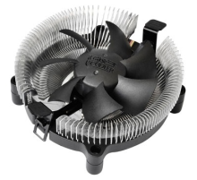 Кулер для процессора/ PCCooler E80 (65W, 3-pin, 42mm, Al/Cu, -mm, 1x80mm, 29.61CFM, 22dBA, 2000RPM, S: 1851/1700/1200/115X, AM5/AM4, silver, black)