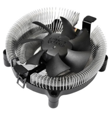 Кулер для процессора/ PCCooler E80 (65W, 3-pin, 42mm, Al/Cu, -mm, 1x80mm, 29.61CFM, 22dBA, 2000RPM, S: 1851/1700/1200/115X, AM5/AM4, silver, black)