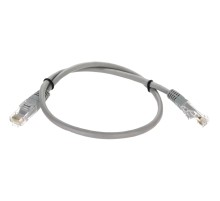 Патчкорд литой "Telecom" UTP кат.5е 0,5м серый VCOM NA102--0.5M