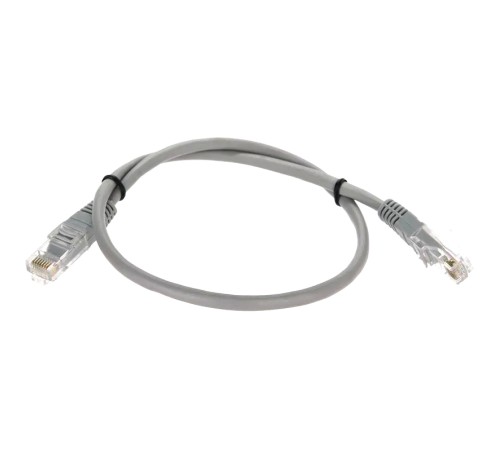 Патчкорд литой "Telecom" UTP кат.5е 0,5м серый VCOM NA102--0.5M