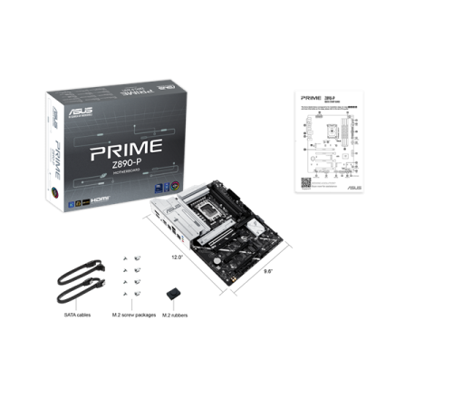 Материнская плата ASUS INTEL Z890 s1851, 4xDDR5(192GB), 1xPCIe 5.0x16, 3xPCIe 4.0x16, 1xLAN (2.5GbE), 4xSATA 6Gb/s, 4xM.2, 1xUSB-C, 7xUSB 3.2, ATX, 90MB1I50-M0EAY0