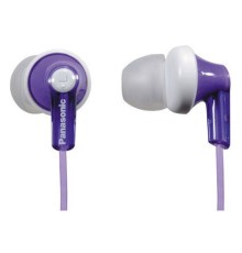 Наушники вкладыши Panasonic RP-HJE118GU 1.1м белый/фиолетовый проводные в ушной раковине (RP-HJE118GUV)