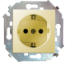 Розетка 1-м СП Simon 15 16А IP20 250В с заземл. Schuko защ. шторки винтов. клеммы механизм сл. кость