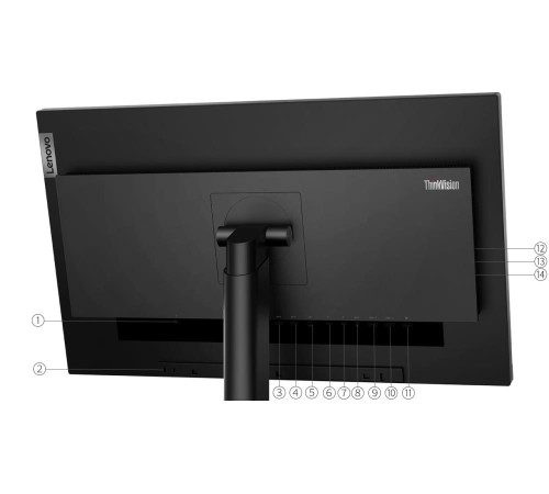 Монитор Lenovo P27u-20, черный/красный, 27", 16:9, IPS, 3840 x 2160, 4ms, 450cd, 60Hz, 2xHDMI, 1xDP, 3xUSB, USB-C, 1xThunderbolt, LAN, SPK HAS