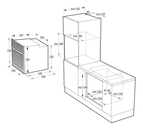 Встраиваемые электрические духовки GORENJE Духовой шкаф электрический Gorenje BOS67371CLB
