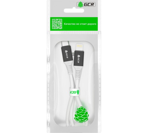 GCR Кабель PREMIUM 0.5m TypeC/Lightning MFI POWER DELIVERY 18 W, быстрая зарядка, белый силикон, AL case черный, белый ПВХ, GCR-53464 Кабель Greenconnect 0.5 м (GCR-53464) GCR Кабель PREMIUM 0.5m TypeC/Lightning MFI POWER DELIVERY 18 W, быстрая зарядка, белый силикон, AL case черный, белый ПВХ, GCR-53464 Кабель Greenconnect 0.5 м (GCR-53464)