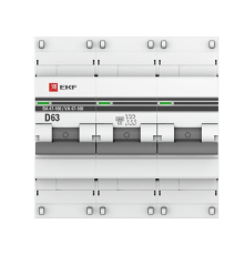 EKF mcb47100-3-63D-pro Автоматический выключатель 3P 63А (D) 10kA ВА 47-100 EKF PROxima