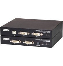 USB, DVI, КВМ-удлинитель c поддержкой Dual View и HDBaseT™ 2.0 (1920 x 1200  100 м) ATEN CE624