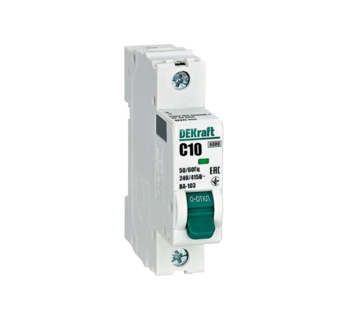 Выключатель автоматический модульный 1п C 10А 6кА ВА-103 DEKraft 12271DEK