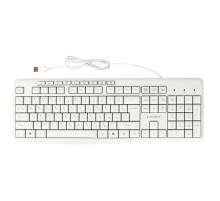 Клавиатура Gembird KB-8430M,{USB, белый, 113 клавиш, 9 кнопок управления мультимедиая, кабель 1,5м}