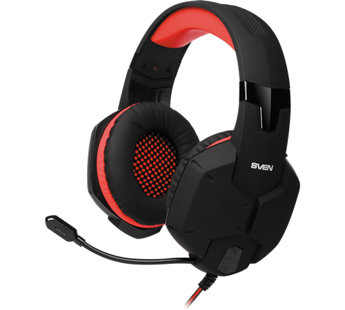 Игровые стереонаушники с микрофоном SVEN AP-G988MV, черный-красный SVEN AP-G988MV (SV-014797)