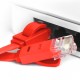GCR Патч-корд  5.0m, кат.6, PROF, плоский,прямой, UTP, медь, красный, 30 AWG, ethernet high speed 10 Гбит/с, RJ45, T568B (GCR-LNC624-5.0m)