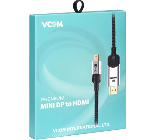 Кабель-переходник miniDisplayPort M-> HDMI M 4K@60Hz 1.8m VCOM (CG615M-1.8M) Кабель-переходник VCOM Mini DisplayPort M/HDMI M (CG615M-1.8)
