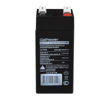 Аккумулятор свинцово-кислотный GoPower LA-445 4V 4.5Ah (1/20) GoPower 00-00016678