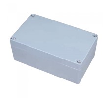 XG387   Корпус ACD  Metal case IP65, 200*120*80mm, металлический, 3 отверстия (28 + 28 + 23мм) с резиновыми заглушками, цвет серебристый, совместим с Raspberry Pi 3B, 3B+, 4, Orange Pi {12}