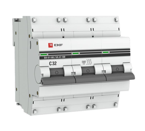 EKF mcb47100-3-32C-pro Автоматический выключатель 3P 32А (C) 10kA ВА 47-100 EKF PROxima EKF mcb47100-3-32C-pro Автоматический выключатель 3P 32А (C) 10kA ВА 47-100 EKF PROxima