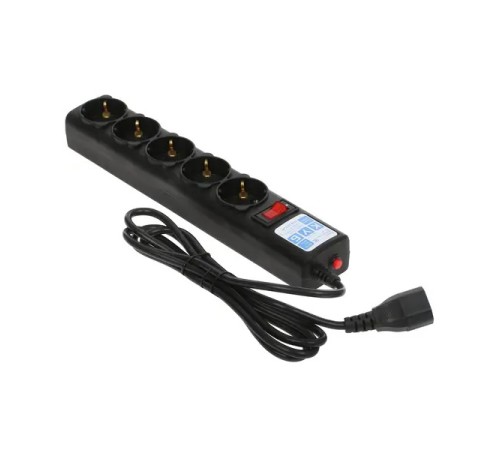 Фильтр-удлинитель Power Cube 1,9м д/подкл. к UPS(C14) 5 роз., 10А черный/граффит Электрическая мануфактура SPG5-B2