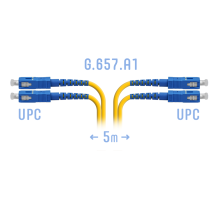 Патчкорд оптический SC/UPC SM G.657.A1 Duplex 5 метров