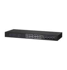 Dahua DH-PFS4420-16GT-240 16-портовый гигабитный управляемый коммутатор с PoE уровня L2; 16 RJ45 10/100/1000Мбит/с; 4 SFP 100/1000Мбит/с (uplink)