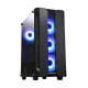 Chieftec Hunter, ATX Gaming case, w/Glass, 4xRGB fan