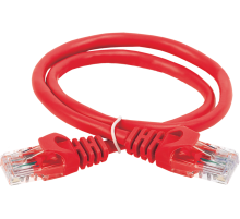 Коммутационный шнур кат. 6 UTP LSZH 2м красный ITK RJ45(m) - RJ45(m) Cat. 6 U/UTP LSZH 2м красный (PC04-C6UL-2M)