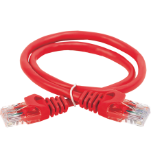 Коммутационный шнур кат. 6 UTP LSZH 2м красный ITK RJ45(m) - RJ45(m) Cat. 6 U/UTP LSZH 2м красный (PC04-C6UL-2M)