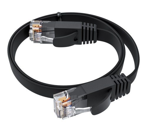 GCR Патч-корд PROF плоский прямой 2.0m, UTP медь кат.6, черный, 30 AWG, ethernet high speed 10 Гбит/с, RJ45, T568B, GCR-52861 Greenconnect GCR-52861 GCR Патч-корд PROF плоский прямой 2.0m, UTP медь кат.6, черный, 30 AWG, ethernet high speed 10 Гбит/с, RJ45, T568B, GCR-52861 Greenconnect GCR-52861