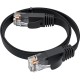 GCR Патч-корд PROF плоский прямой 2.0m, UTP медь кат.6, черный, 30 AWG, ethernet high speed 10 Гбит/с, RJ45, T568B, GCR-52861 Greenconnect GCR-52861