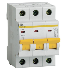 Iek MVA20-3-020-D Авт. выкл.ВА47-29 3Р 20А 4,5кА х-ка D ИЭК