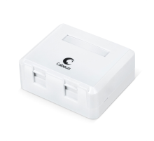 Коробка для настенного монтажа Cabeus, 2x keystone, внешняя, цвет: белый, (MB-2)